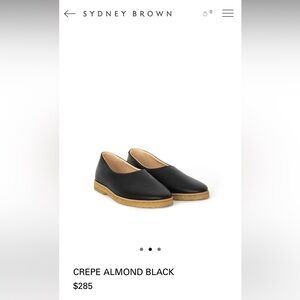 Sydney Brown Crepe Almond Black Slip On Shoe